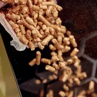 Overhead view of a pellet grill