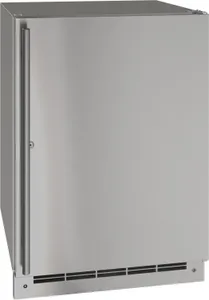 Front view of the U-Line UORE124-SS31A refrigerator 