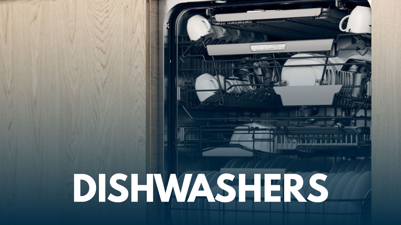 Images of dishes in an Asko dishwasher.
