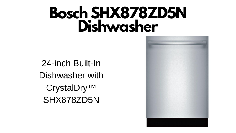 Front view of Bosch SHX878ZD5N dishwasher 