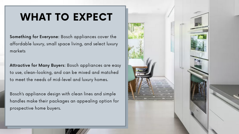 A kitchen featuring a Bosch combo wall oven 