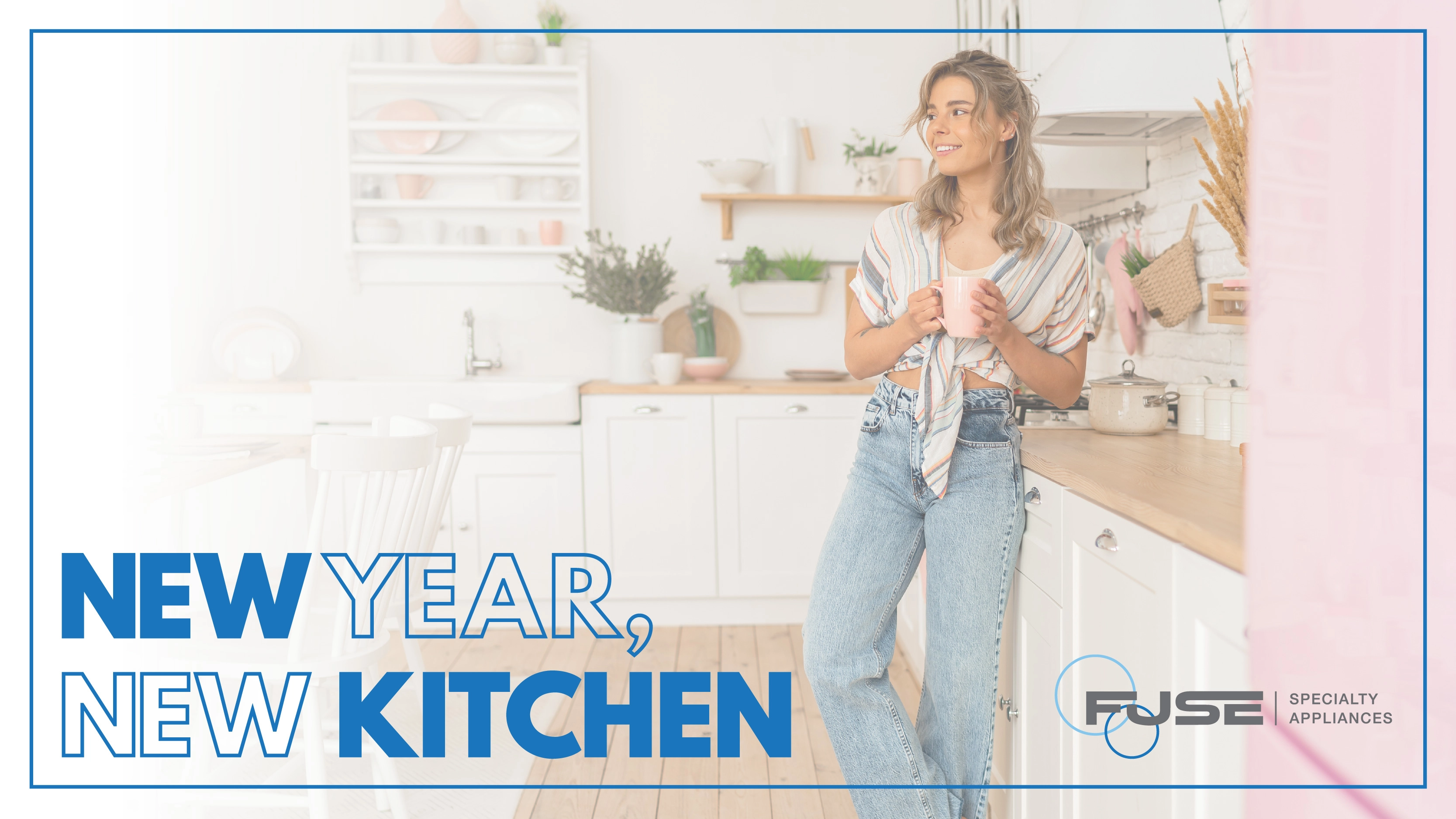 Woman enjoying coffee in a kitchen