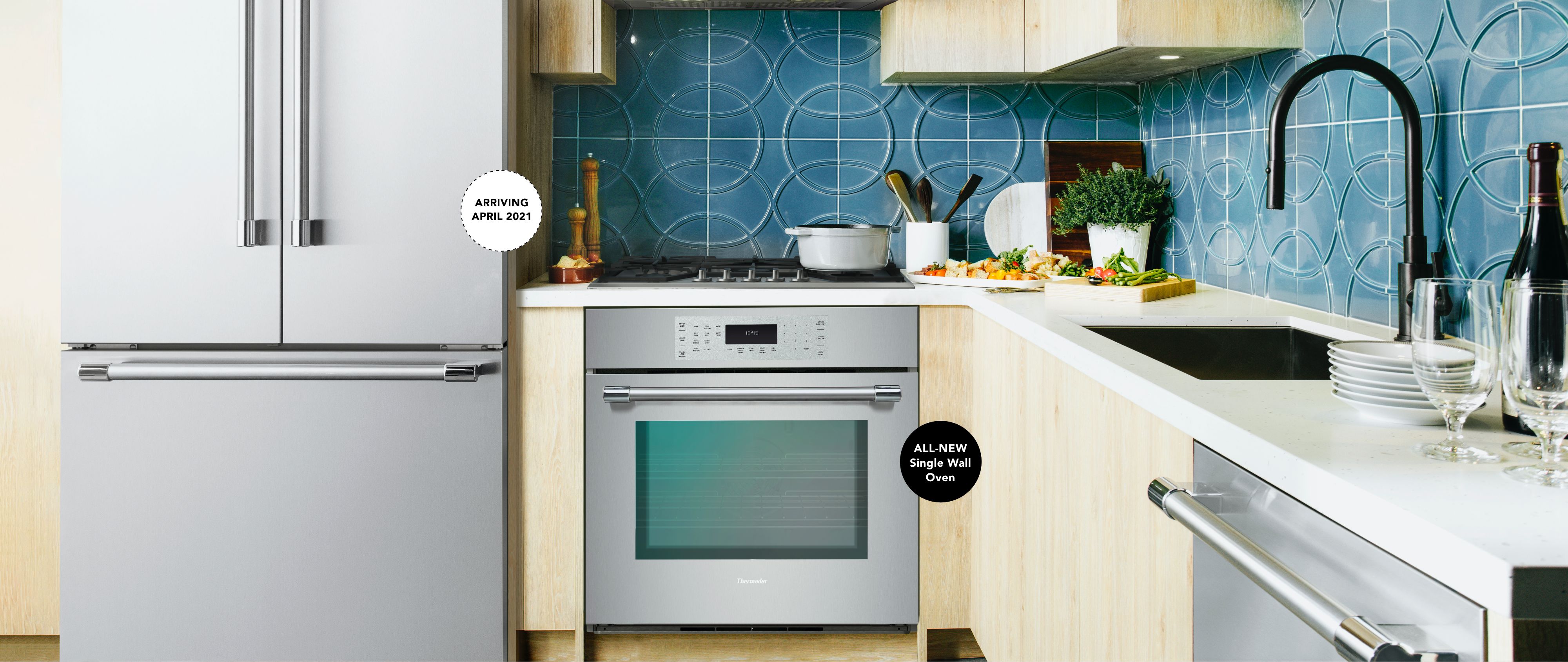A kitchen featuring Thermador appliances 