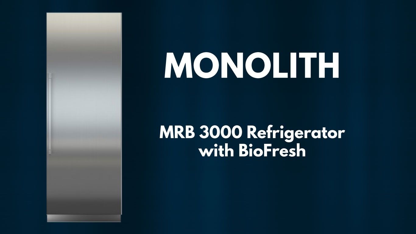 Monolith built in refrigerator in stainless steel