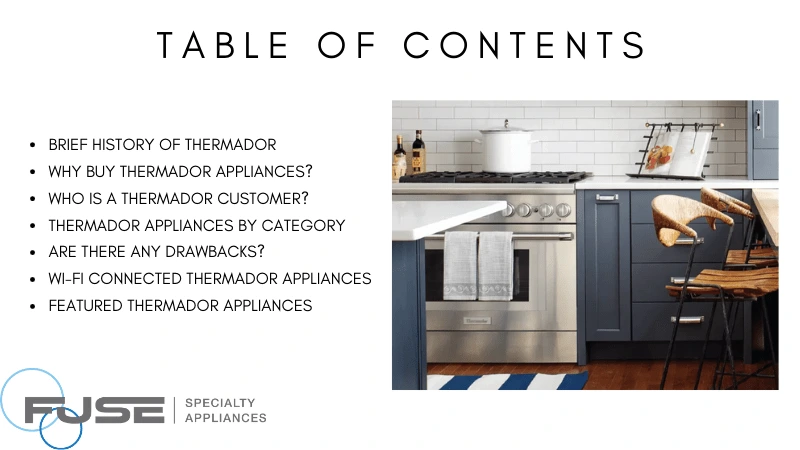 Thermador Appliance Guide Table of Contents