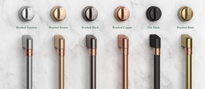 Cafe appliance hardware finishes 
