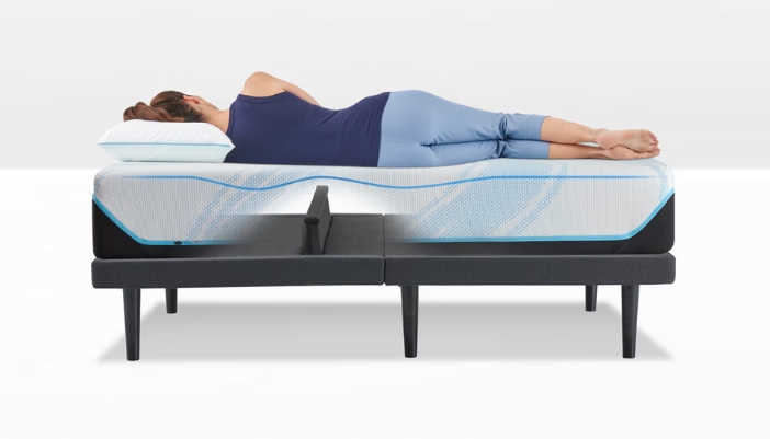 Someone sleeping while perfectly supported on the mattress