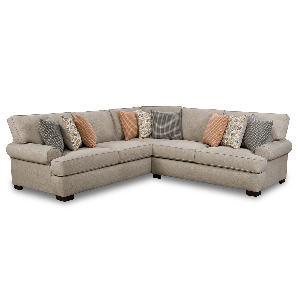 The Corinthian Furniture Marlon 2-piece L-shaped sectional 