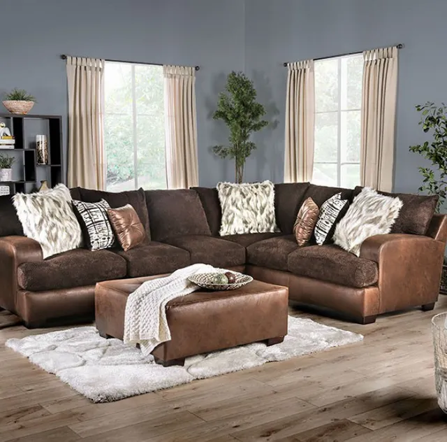 Leather sectional style