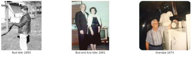 three old images of Bud Idler
