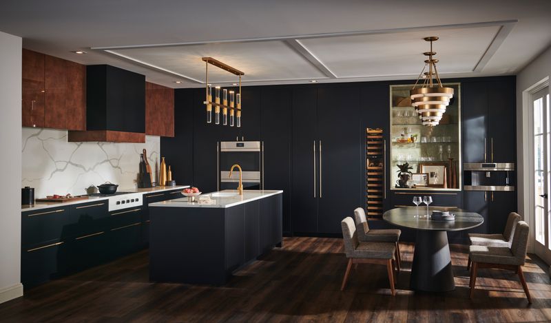 Luxury kitchen with stainless steel appliances