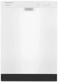 Front view of the Amana ADB1400AMW dishwasher 