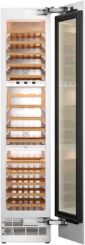 Front view of the Bertazzoni Professional Series REF18WCBP wine fridge 