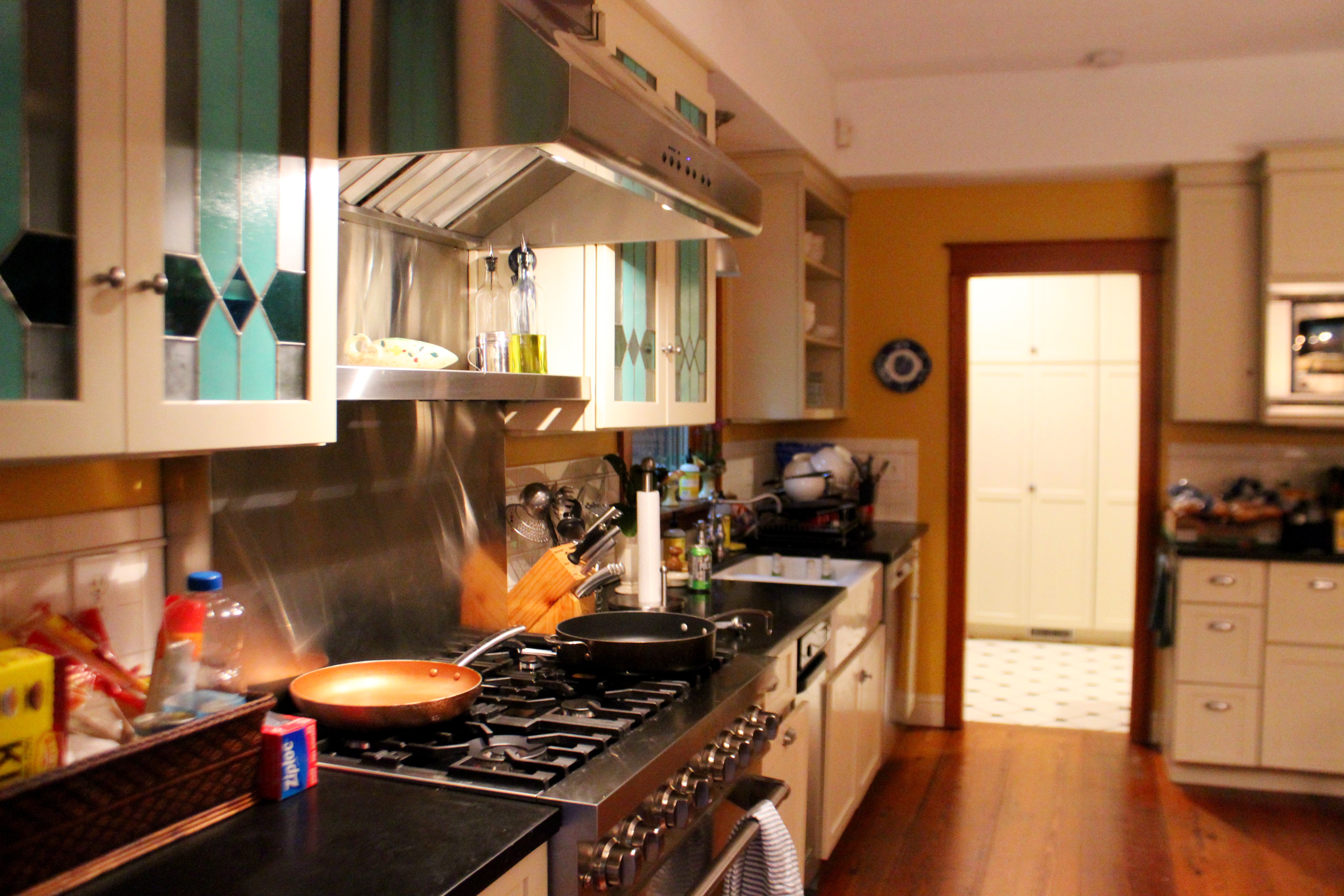Cooking on Stove in Modern Kitchen
