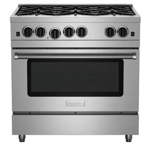 Front view of the BlueStar Culinary RCS Series RCS36SBV2LCC range 