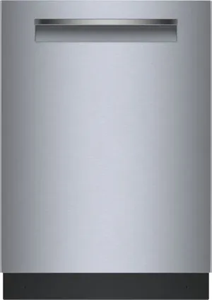 Front view of the Bosch 500 Series SHP65CM5N dishwasher