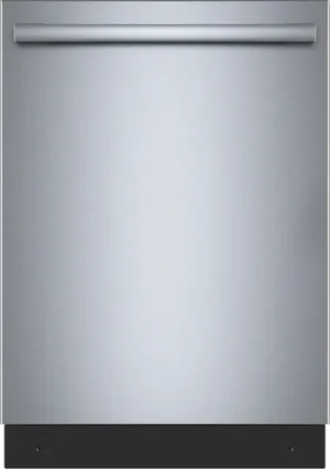 Front view of the Bosch 500 Series SHX65DM5N dishwasher