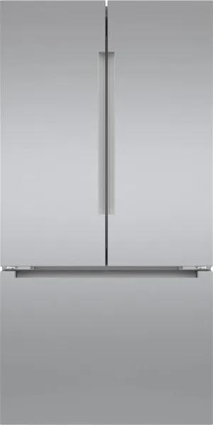 Front view of the Bosch 800 Series B36CT81ENS French door refrigerator