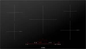 Overhead view of the Bosch 800 Series NIT8660UC 36” cooktop 