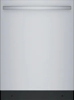 Front view of the Bosch 800 Series SGX78C55UC dishwasher 