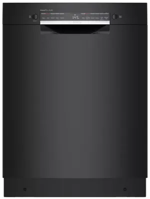 front view of the Bosch® 300 Series 24" Black Front Control Built In Dishwasher