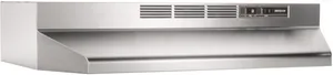 Front view of the Broan Buez1 Series BUEZ130SS range hood