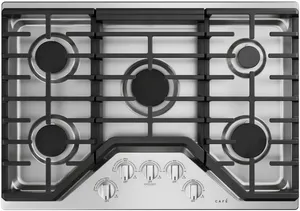 Overhead view of the Cafe CGP70302NS1 cooktop