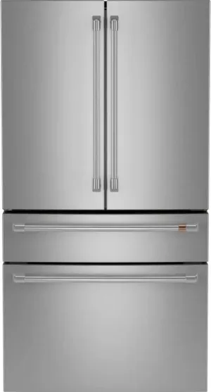 Credit: Cafe Front view of the Cafe CJE23DP2WS1 French door refrigerator