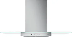 Front view of the Cafe CVW73612MSS chimney range hood