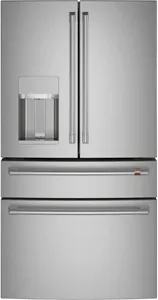 Front view of the Cafe CXE22DP2PS1 French door refrigerator