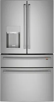 Front view of the Cafe CXE22DP2PS1 refrigerator