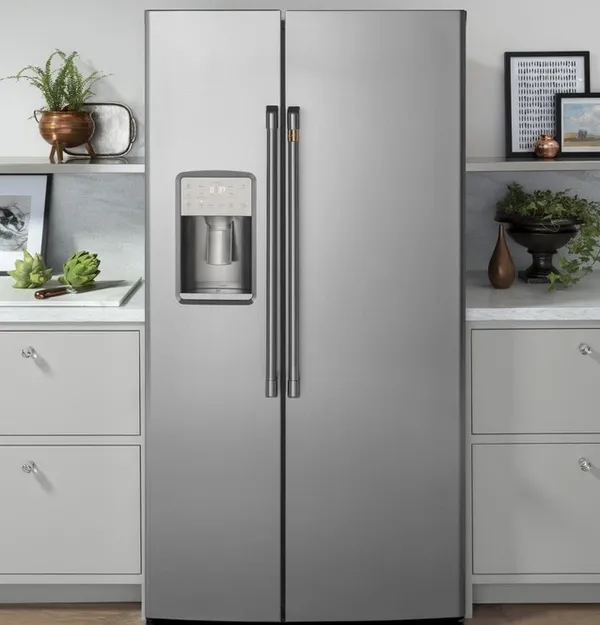 The Cafe CZS22MP2NS1 refrigerator in a kitchen 