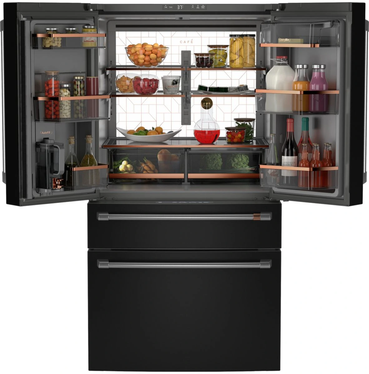 Café Matte Black French Door Refrigerator