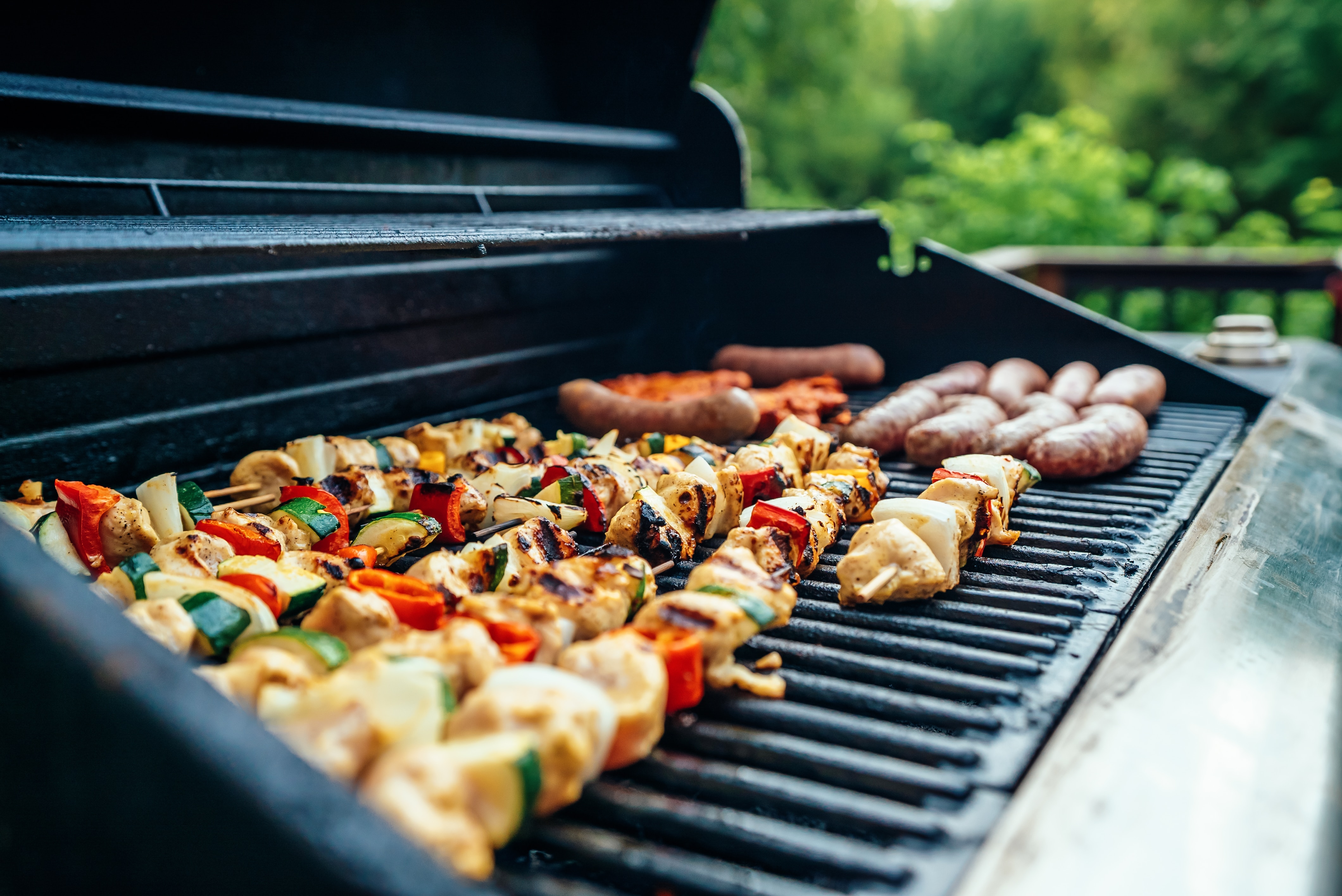 Cooking Food on Grill
