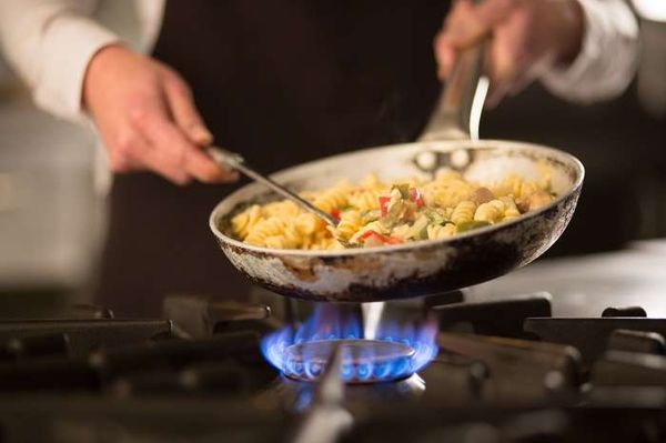 Cooking Dinner on a Gas Range