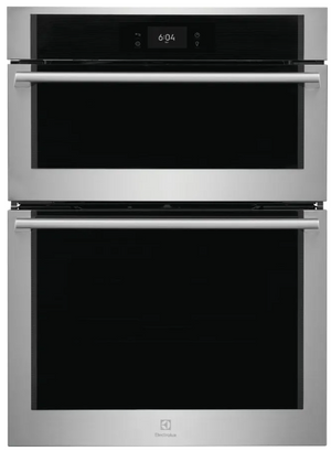front view of the Electrolux 30" Stainless Steel Oven/Micro Combo Electric Wall Oven