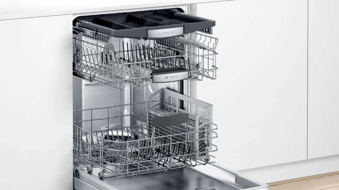 Open Bosch dishwasher