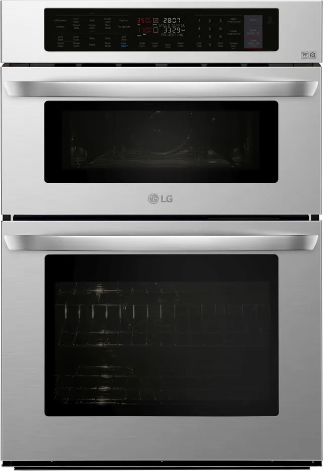stainless steel microwave/ convection oven combo with display sceen
