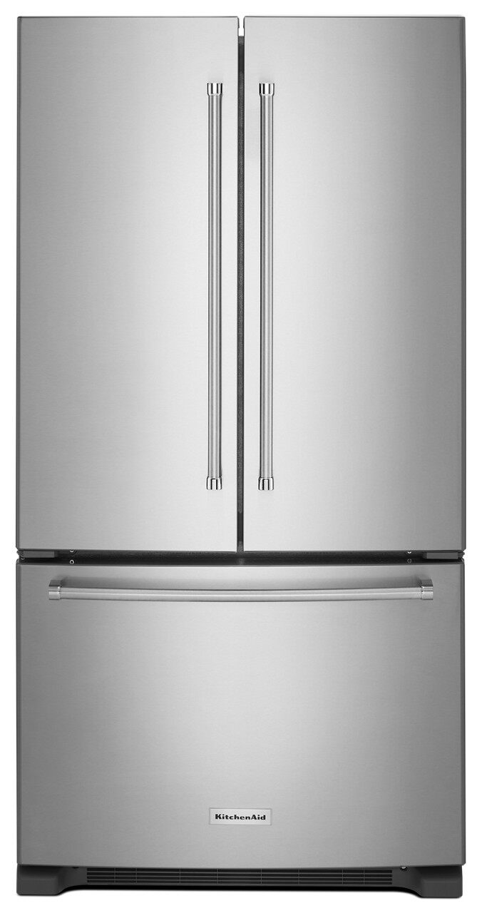 French door refrigerator with bottom freezer