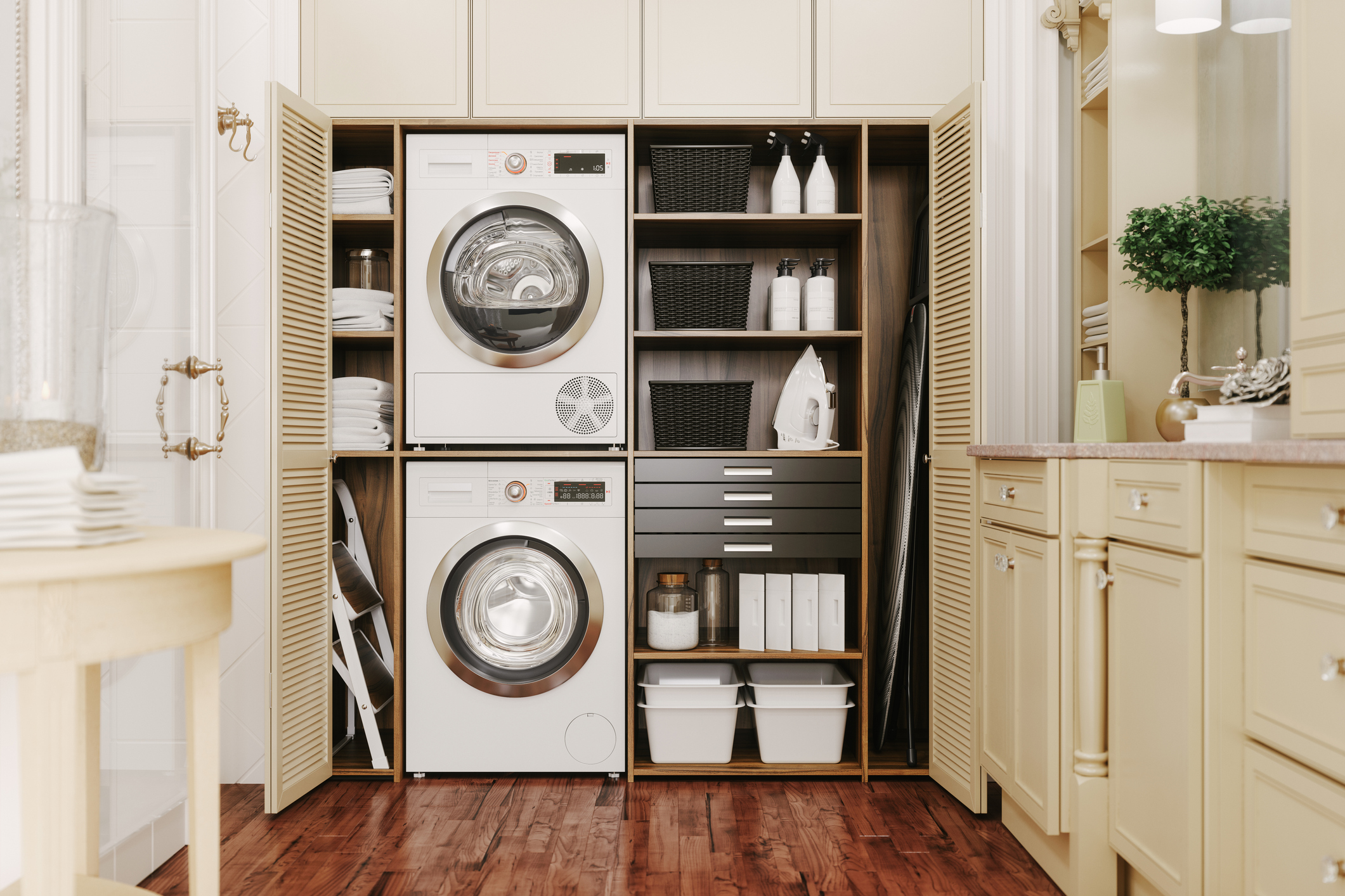 stacked washer/dryer pair 