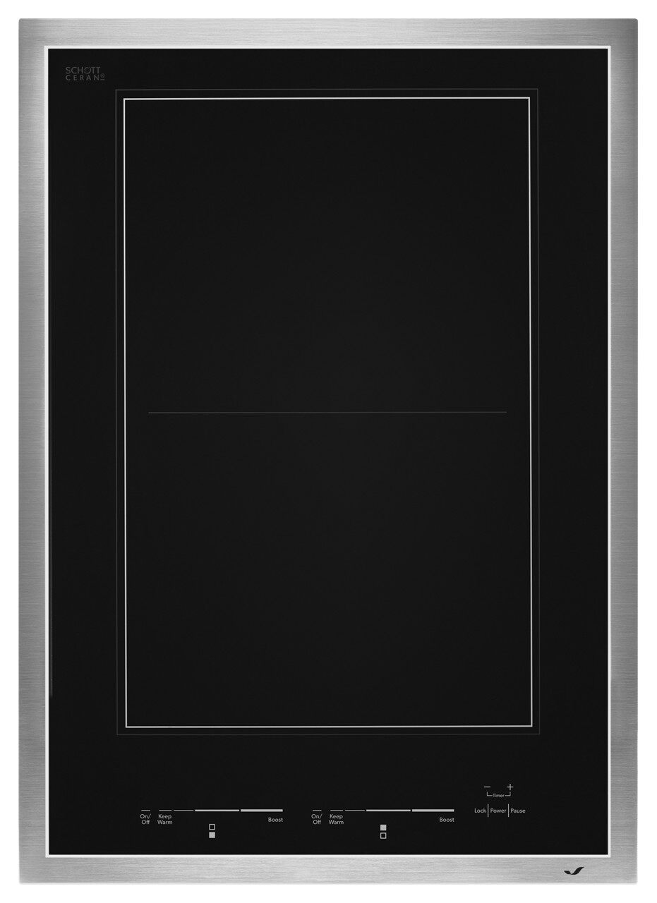 long rectangular cooktop in frame