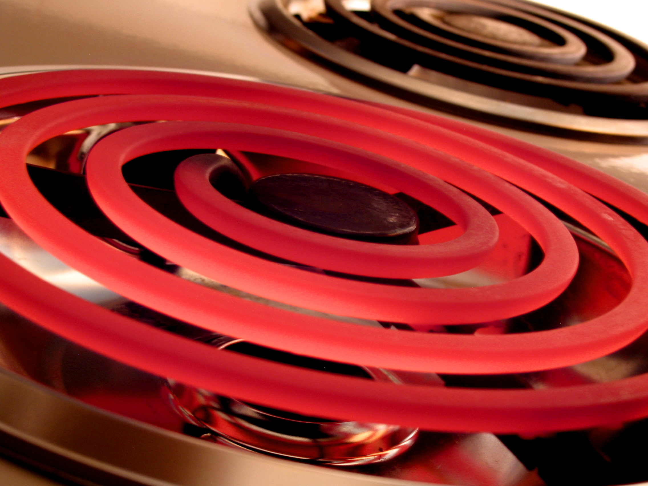 glowing red electric burner