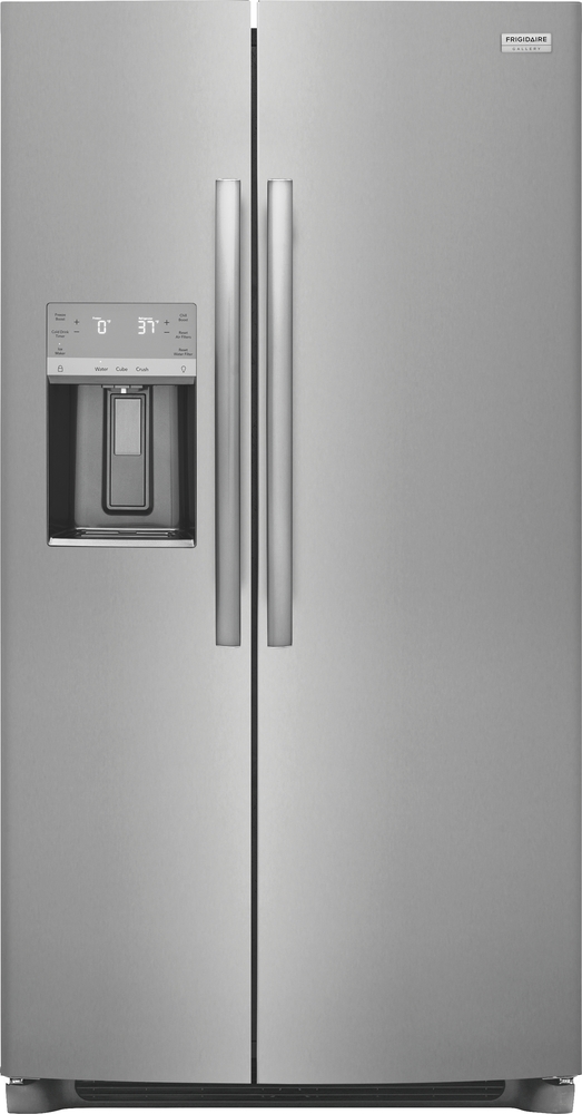 stainless steel side by side refrigerator
