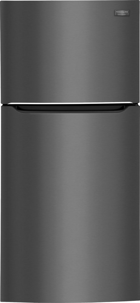 black refrigerator with top freezer 