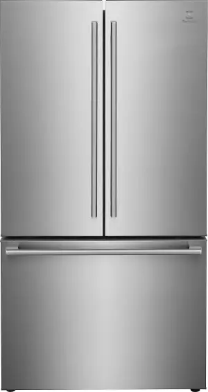 Front view of the Electrolux ERFG2393AS French door refrigerator Front view of the Electrolux ERFG2393AS French door refrigerator