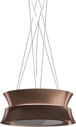 Front view of the Falmec Dama collection FCDAM24I4RC pendant range hood