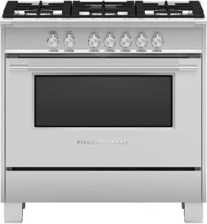 Front view of the Fisher & Paykel OR36SCG4X1 range