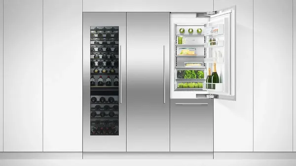 The Fisher & Paykel RS3084WRUK1 refrigerator with matching column refrigerators 