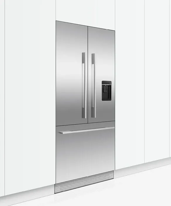 The Fisher & Paykel RS32A72U1 refrigerator featured installed within cabinets