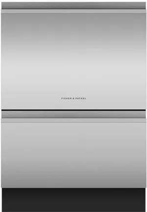 Front view of the Fisher & Paykel Series 9 DD24DT4NX9 drawer dishwasher 